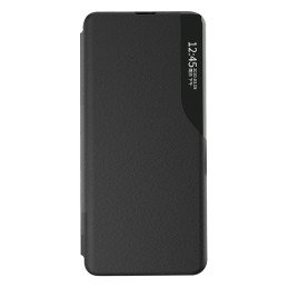 Eco Leather View Case elegantiškas dėklas su atvartu ir stovo funkcija, skirta Xiaomi Redmi Note 11S / Note 11 juodai