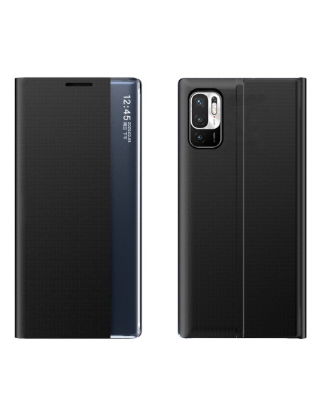 Naujas miego dėklo dangtelis su atvartu ir stovo funkcija, skirtas Xiaomi Redmi Note 11S / Note 11 juodas Naujas miego dėklo dangtelis su atvartu ir stovo funkcija, skirtas Xiaomi Redmi Note 11S / Note 11 juodas