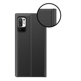 Naujas miego dėklo dangtelis su atvartu ir stovo funkcija, skirtas Xiaomi Redmi Note 11S / Note 11 juodas