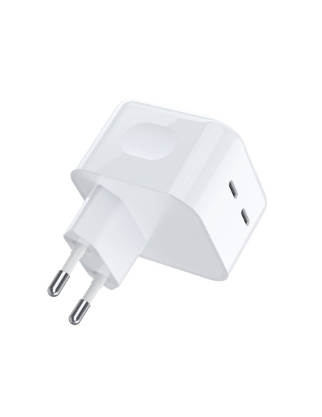 Sieninis įkroviklis 35W 2xUSB-C PD baltas Sieninis įkroviklis 35W 2xUSB-C PD baltas