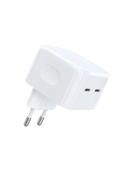 Sieninis įkroviklis 35W 2xUSB-C PD baltas Sieninis įkroviklis 35W 2xUSB-C PD baltas