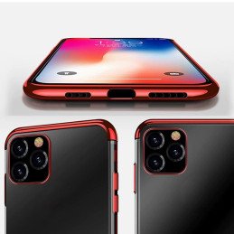 Clear Color dėklo gelio dėklas su metaliniu rėmeliu, skirtas Samsung Galaxy A33 5G mėlynai