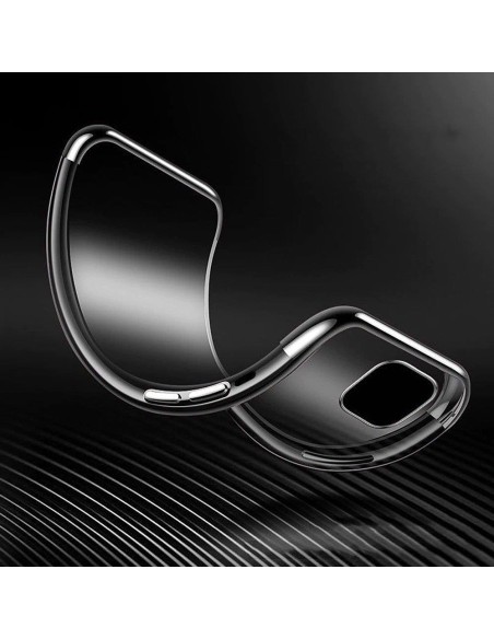 Clear Color dėklo gelio dangtelis su metaliniu rėmeliu Xiaomi Redmi Note 11 Pro 5G / 11 Pro black