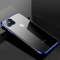 Skaidrios spalvos dėklo gelio dangtelis su metaliniu rėmeliu Xiaomi Redmi Note 11 Pro 5G / 11 Pro blue