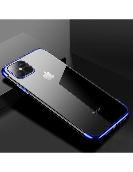 Skaidrios spalvos dėklo gelio dangtelis su metaliniu rėmeliu Xiaomi Redmi Note 11 Pro 5G / 11 Pro blue