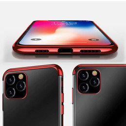 Skaidrios spalvos dėklo gelio dangtelis su metaliniu rėmeliu Xiaomi Redmi Note 11 Pro 5G / 11 Pro blue