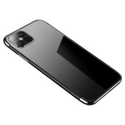 Clear Color dėklo gelio dangtelis su metaliniu rėmeliu Xiaomi Redmi Note 11S / Note 11 juodas