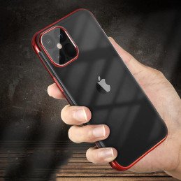 Clear Color dėklo gelio dangtelis su metaliniu rėmeliu Xiaomi Redmi Note 11S / Note 11 juodas