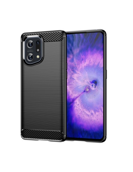 Carbon Case lankstus dangtelis Oppo Find X5 juodas Carbon Case lankstus dangtelis Oppo Find X5 juodas