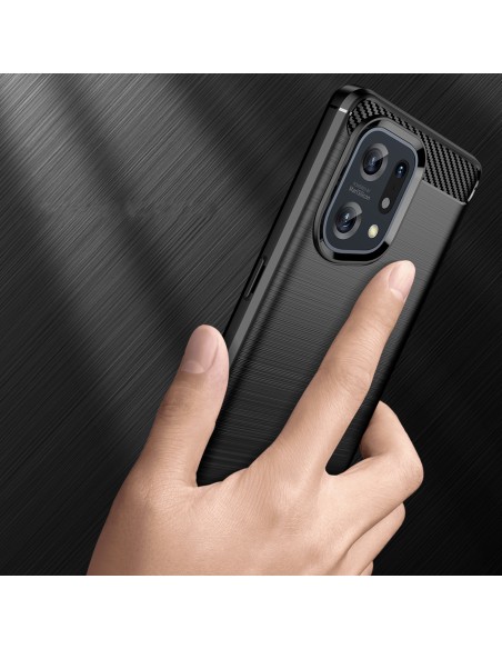 Carbon Case lankstus dangtelis Oppo Find X5 juodas Carbon Case lankstus dangtelis Oppo Find X5 juodas
