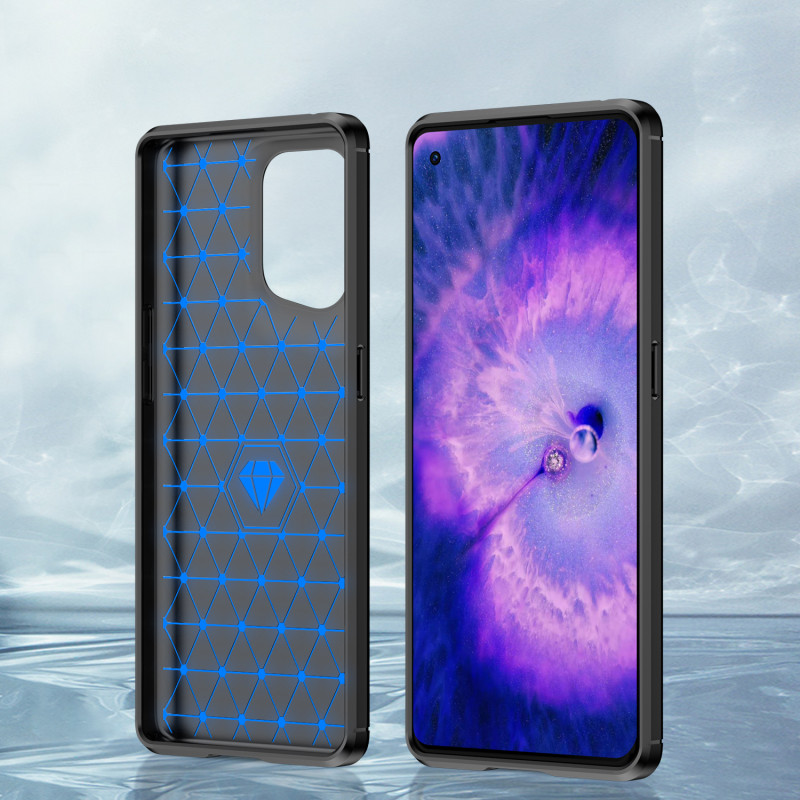 Carbon Case lankstus dangtelis Oppo Find X5 juodas