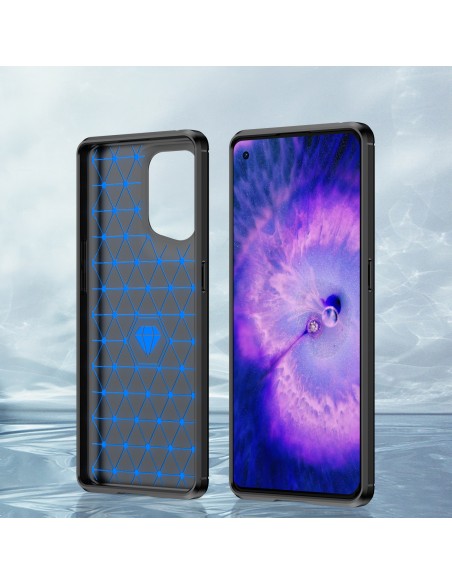 Carbon Case lankstus dangtelis Oppo Find X5 juodas Carbon Case lankstus dangtelis Oppo Find X5 juodas