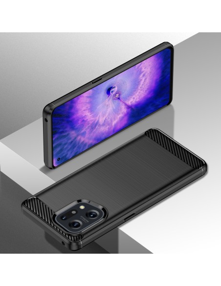 Carbon Case lankstus dangtelis Oppo Find X5 juodas Carbon Case lankstus dangtelis Oppo Find X5 juodas