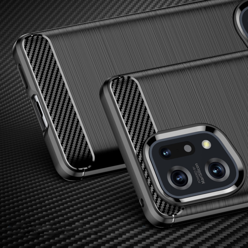 Carbon Case lankstus dangtelis Oppo Find X5 juodas
