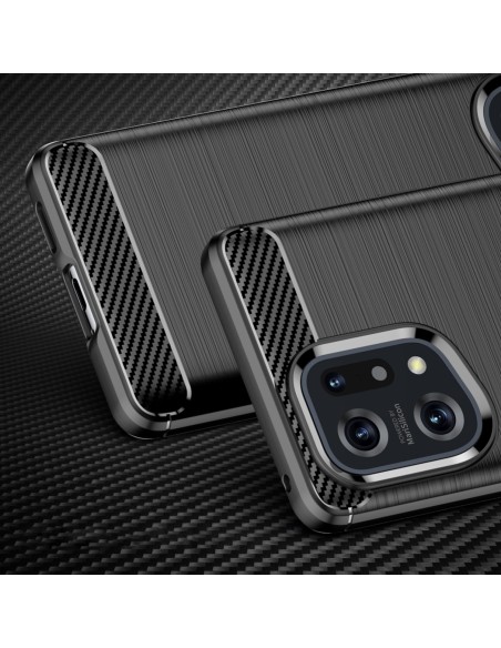 Carbon Case lankstus dangtelis Oppo Find X5 juodas Carbon Case lankstus dangtelis Oppo Find X5 juodas