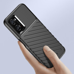 Thunder Case lankstus šarvuotas dėklo dangtelis, skirtas Oppo A76 / Oppo A36 / Realme 9i juodas