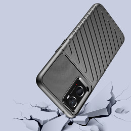 Thunder Case lankstus šarvuotas dėklo dangtelis, skirtas Oppo A76 / Oppo A36 / Realme 9i juodas