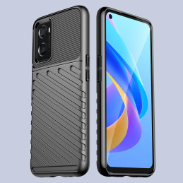 Thunder Case lankstus šarvuotas dėklo dangtelis, skirtas Oppo A76 / Oppo A36 / Realme 9i juodas
