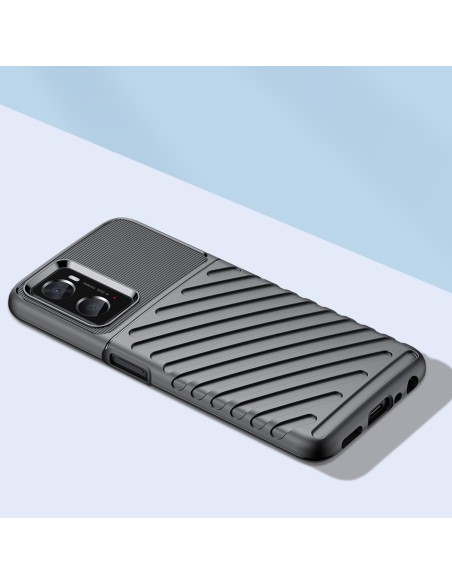 Thunder Case lankstus šarvuotas dėklo dangtelis, skirtas Oppo A76 / Oppo A36 / Realme 9i juodas Thunder Case lankstus šarvuotas dėklo dangtelis, skirtas Oppo A76 / Oppo A36 / Realme 9i juodas