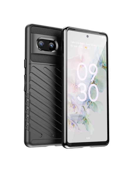 „Thunder Case“ lankstus šarvuotas dėklo dangtelis, skirtas „Google Pixel 7“, juodas „Thunder Case“ lankstus šarvuotas dėklo dangtelis, skirtas „Google Pixel 7“, juodas