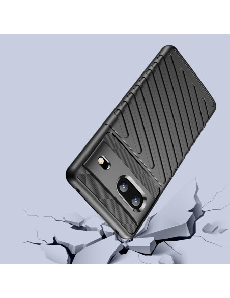 „Thunder Case“ lankstus šarvuotas dėklo dangtelis, skirtas „Google Pixel 7“, juodas „Thunder Case“ lankstus šarvuotas dėklo dangtelis, skirtas „Google Pixel 7“, juodas