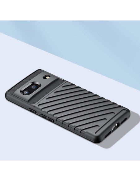 „Thunder Case“ lankstus šarvuotas dėklo dangtelis, skirtas „Google Pixel 7“, juodas „Thunder Case“ lankstus šarvuotas dėklo dangtelis, skirtas „Google Pixel 7“, juodas