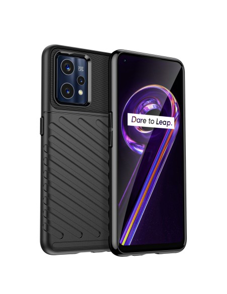 Thunder Case lankstus šarvuotas dėklo dangtelis, skirtas Realme 9 Pro + (9 Pro Plus) juodas Thunder Case lankstus šarvuotas dėklo dangtelis, skirtas Realme 9 Pro + (9 Pro Plus) juodas