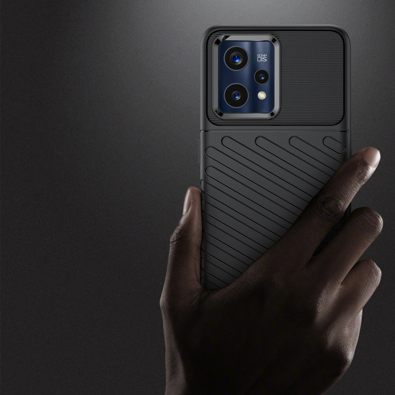 Thunder Case lankstus šarvuotas dėklo dangtelis, skirtas Realme 9 Pro + (9 Pro Plus) juodas