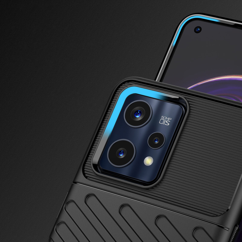 Thunder Case lankstus šarvuotas dėklo dangtelis, skirtas Realme 9 Pro + (9 Pro Plus) juodas
