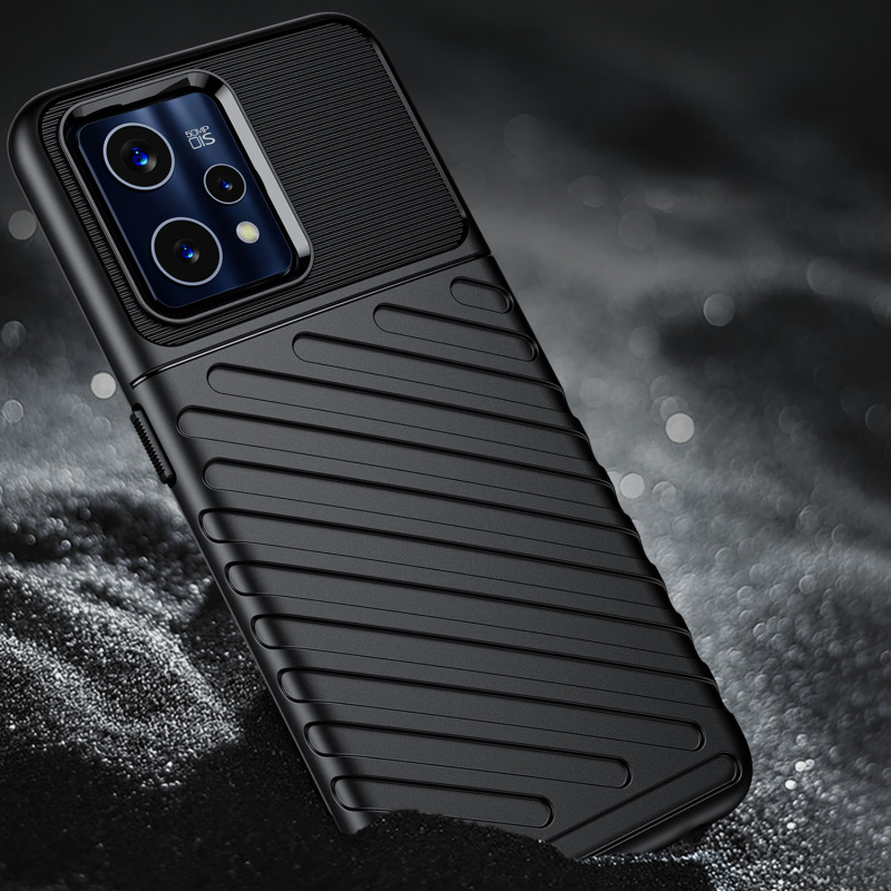 Thunder Case lankstus šarvuotas dėklo dangtelis, skirtas Realme 9 Pro + (9 Pro Plus) juodas