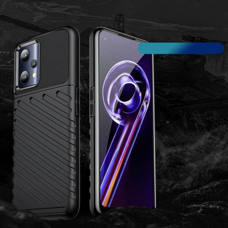 Thunder Case lankstus šarvuotas dėklas, skirtas Realme 9 Pro juodas