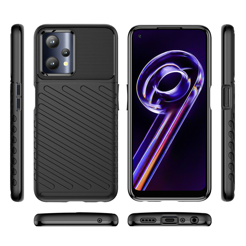 Thunder Case lankstus šarvuotas dėklas, skirtas Realme 9 Pro juodas