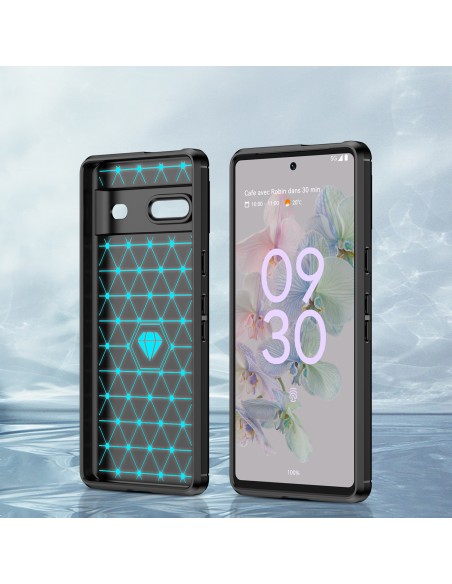 Carbon Case lankstus dangtelis, skirtas Google Pixel 7 juodas