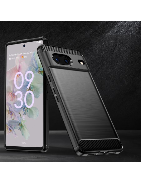 Carbon Case lankstus dangtelis, skirtas Google Pixel 7 juodas