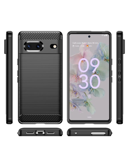 Carbon Case lankstus dangtelis, skirtas Google Pixel 7 juodas