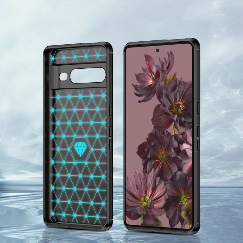 Carbon Case lankstus dangtelis, skirtas Google Pixel 7 Pro juodas