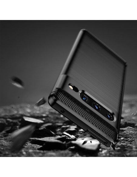 Carbon Case lankstus dangtelis, skirtas Google Pixel 7 Pro juodas Carbon Case lankstus dangtelis, skirtas Google Pixel 7 Pro juodas