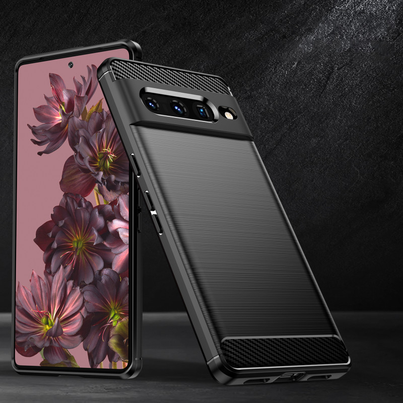 Carbon Case lankstus dangtelis, skirtas Google Pixel 7 Pro juodas
