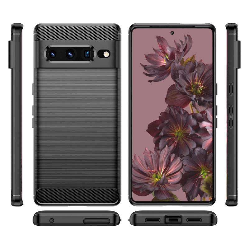 Carbon Case lankstus dangtelis, skirtas Google Pixel 7 Pro juodas