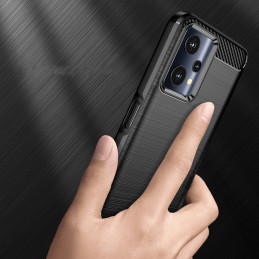 Carbon Case lankstus dangtelis, skirtas Realme 9 Pro juodas