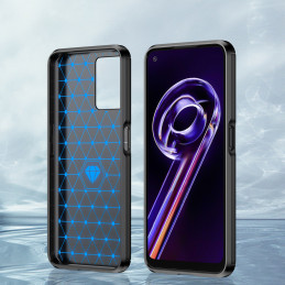 Carbon Case lankstus dangtelis, skirtas Realme 9 Pro juodas