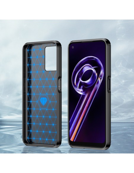 Carbon Case lankstus dangtelis, skirtas Realme 9 Pro juodas