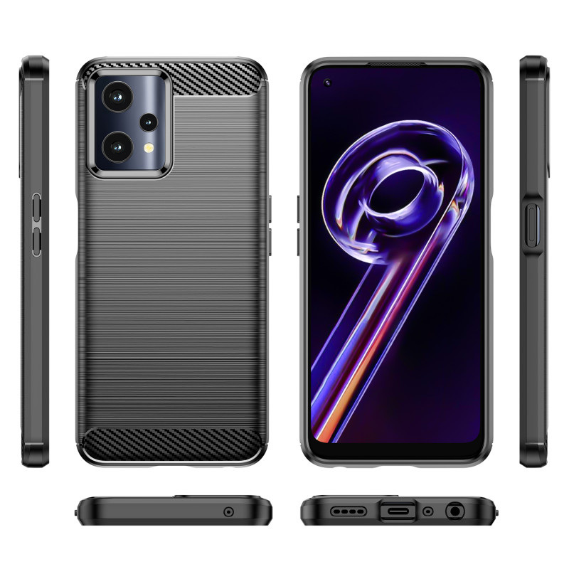 Carbon Case lankstus dangtelis, skirtas Realme 9 Pro juodas