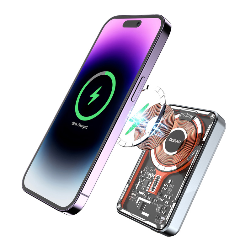 Dudao TGK1 maitinimo blokas su MagSafe belaidžiu įkrovikliu 15W 10000mAh juoda (TGK1-juoda)