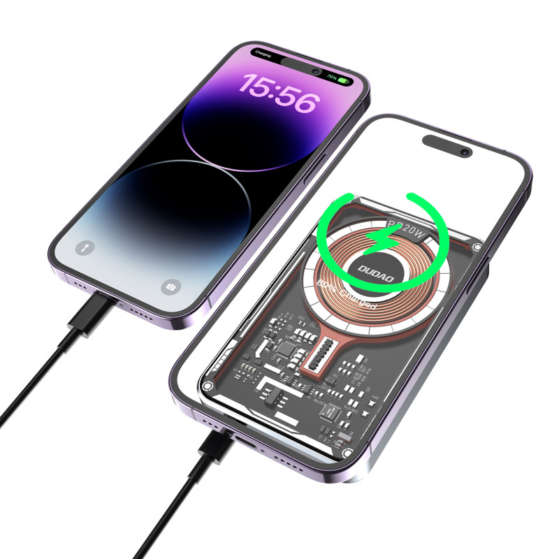 Dudao TGK1 maitinimo blokas su MagSafe belaidžiu įkrovikliu 15W 10000mAh juoda (TGK1-juoda)