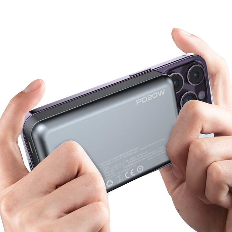 Dudao TGK1 maitinimo blokas su MagSafe belaidžiu įkrovikliu 15W 10000mAh juoda (TGK1-juoda)