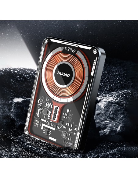 Dudao TGK1 maitinimo blokas su MagSafe belaidžiu įkrovikliu 15W 10000mAh juoda (TGK1-juoda)