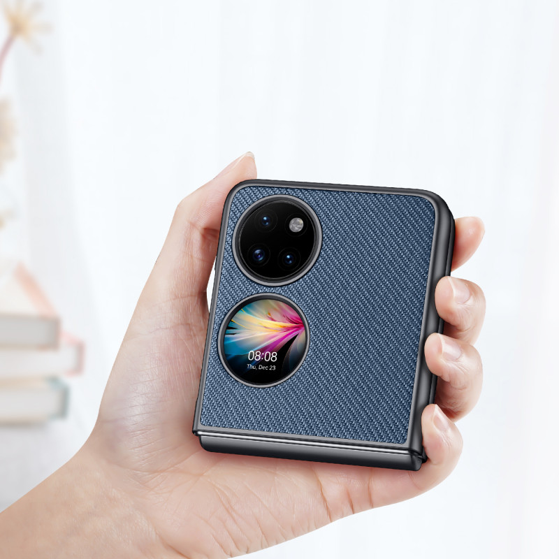 Dux Ducis Fino dėklas, dangtelis padengtas nailono medžiaga, Huawei P50 Pocket mėlyna