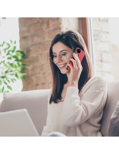 Dux Ducis Fino dėklas, dangtelis padengtas nailono medžiaga, Huawei P50 Pocket raudona Dux Ducis Fino dėklas, dangtelis padengtas nailono medžiaga, Huawei P50 Pocket raudona