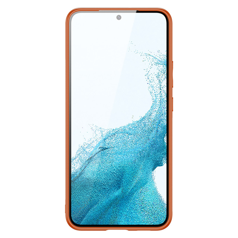Dux Ducis Yolo elegantiškas dėklo dangtelis pagamintas iš ekologiškos odos, skirtas Samsung Galaxy S22+ (S22 Plus) oranž...